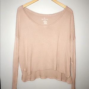 Light Pink Ribbed Sweater